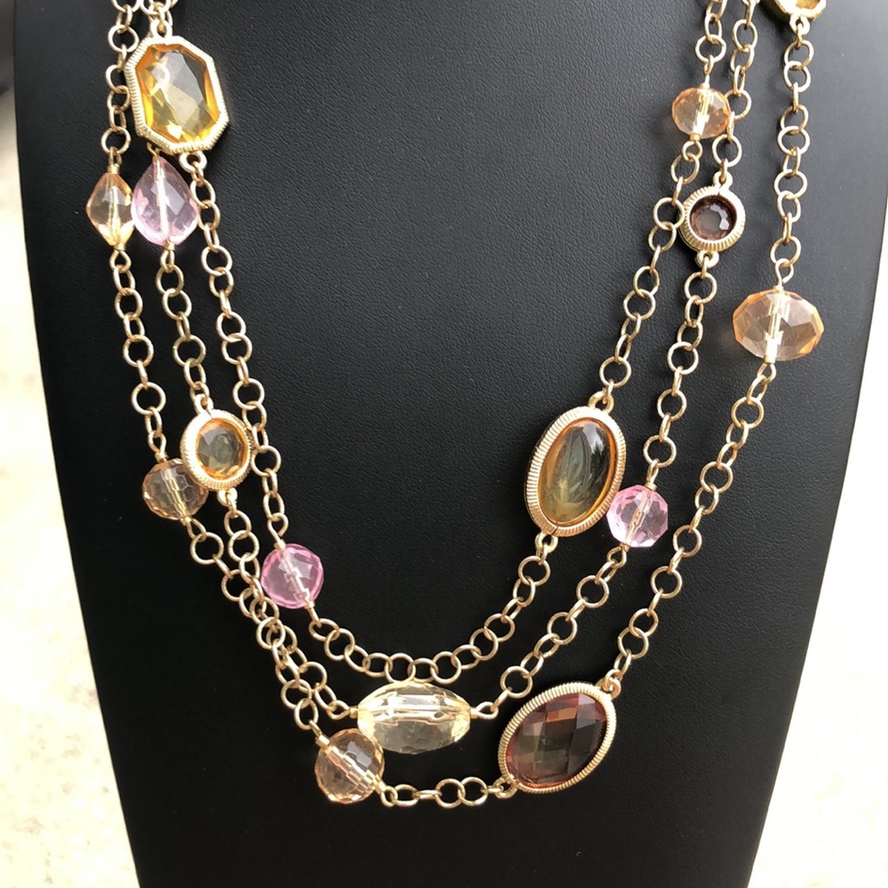 dana kellin target Gold multi strand necklace